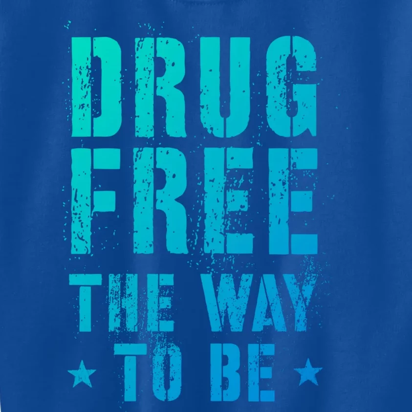 Funny Drug Free The Way To Be Clean Na Inspirational Funny Gift Kids Sweatshirt