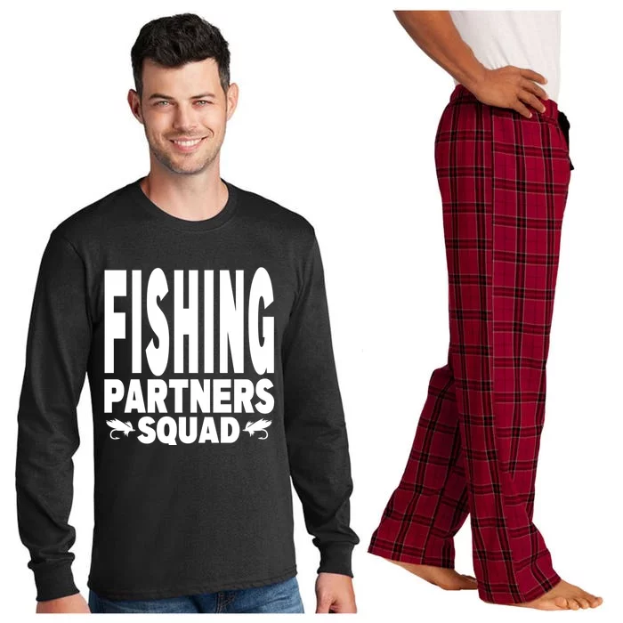 Fishing Dad Funny Gift Of Son Daughter Family Team Fishing Squad Funny Gift Long Sleeve Pajama Set