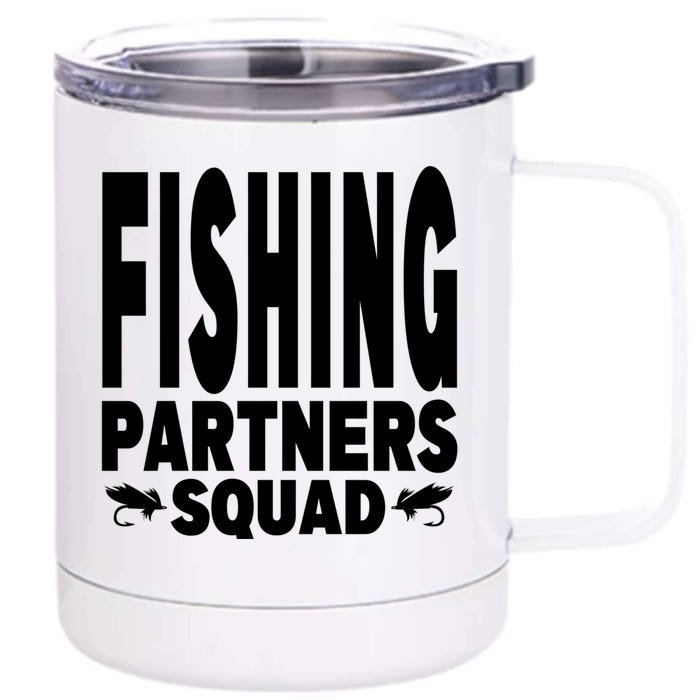 Fishing Dad Funny Gift Of Son Daughter Family Team Fishing Squad Funny Gift Front & Back 12oz Stainless Steel Tumbler Cup