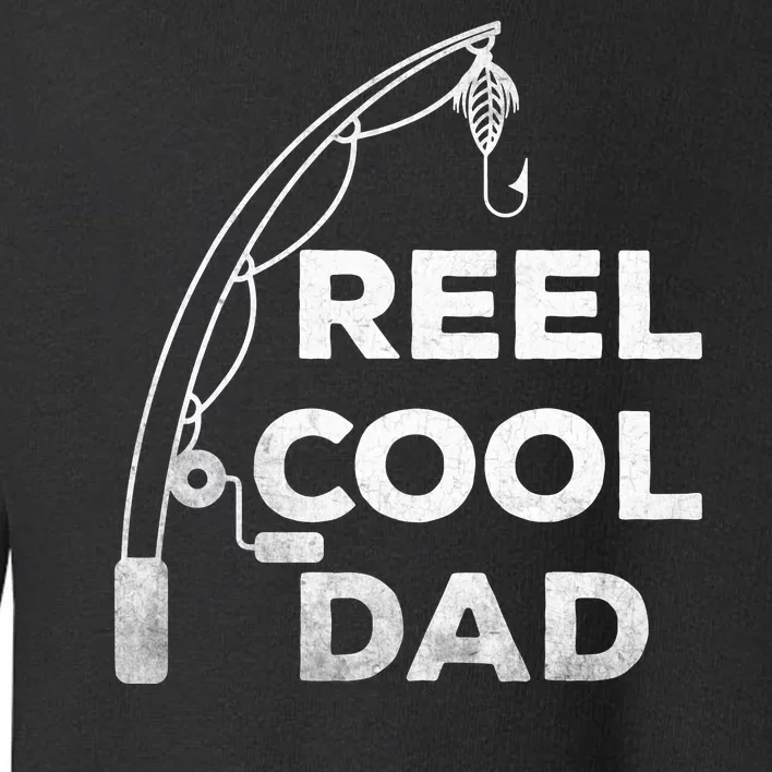 Fathers Day Funny Fisherman Reel Cool Dad Fishing Lover Toddler Sweatshirt