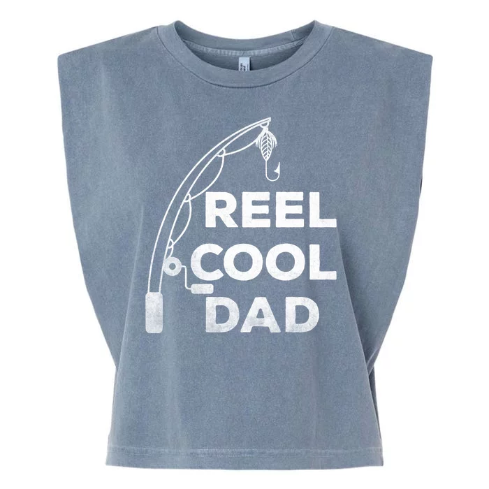 Fathers Day Funny Fisherman Reel Cool Dad Fishing Lover Garment-Dyed Women's Muscle Tee