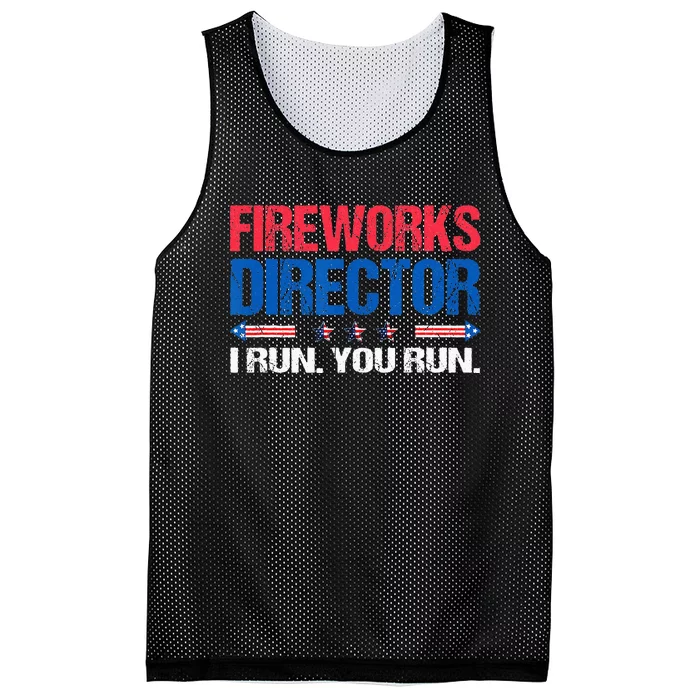 Fireworks Director Funny 4th Of July Firework Director Mesh Reversible Basketball Jersey Tank