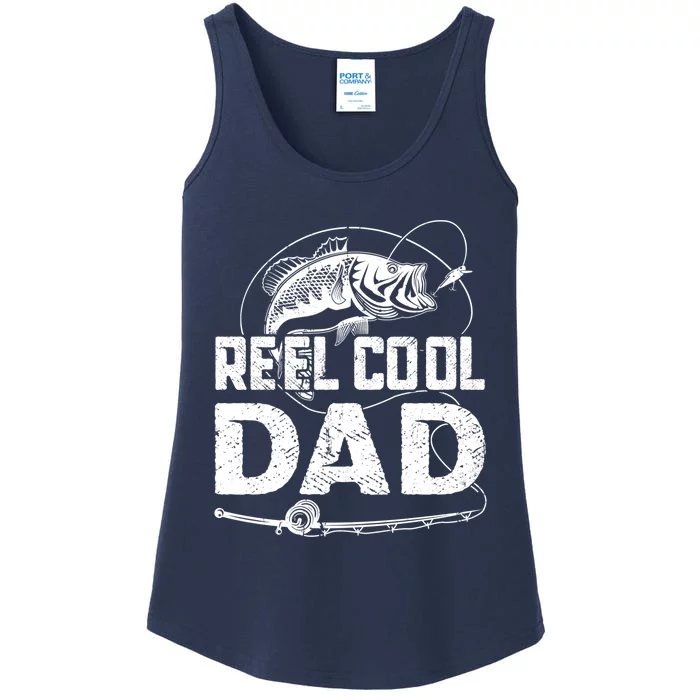 Fathers Day Funny Fisherman Reel Cool Dad Fishing Lover Ladies Essential Tank