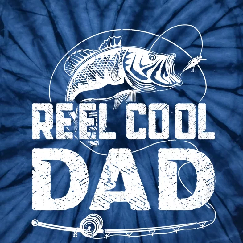 Fathers Day Funny Fisherman Reel Cool Dad Fishing Lover Tie-Dye T-Shirt