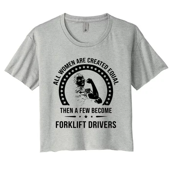 Forklift Driver For Women Forklift Driver Women's Crop Top Tee