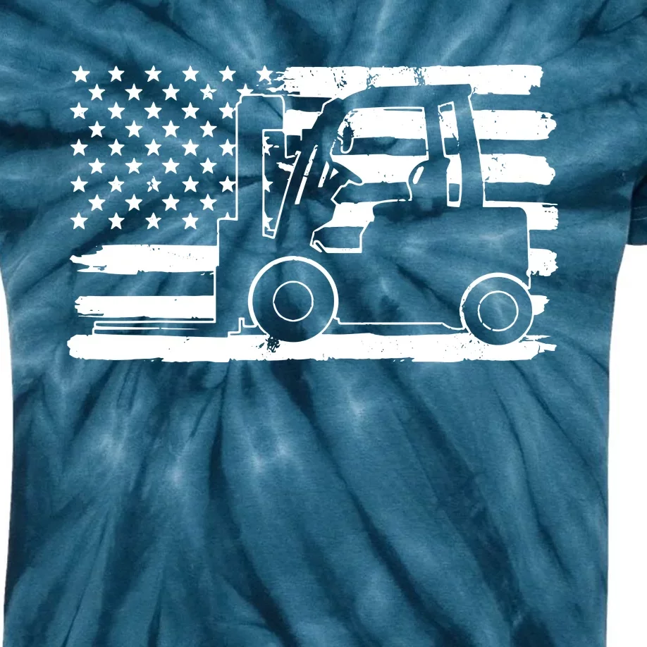 Forklift Driver Funny Kids Tie-Dye T-Shirt