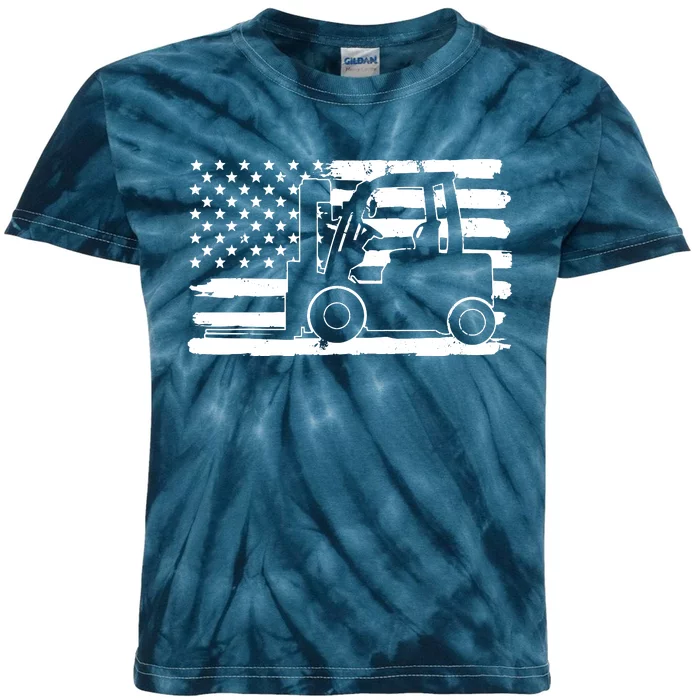 Forklift Driver Funny Kids Tie-Dye T-Shirt