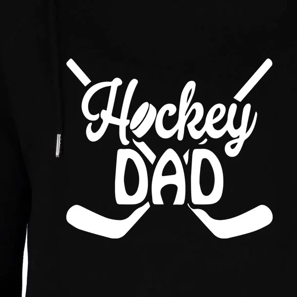 Father's Day Funny Hockey Dad Gift Hockey Dad Womens Funnel Neck Pullover Hood