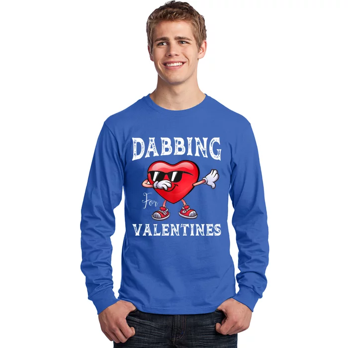 Funny Dabbing For Valentines Day Heart Dab Dance Lovers Fans Gift Long Sleeve Shirt