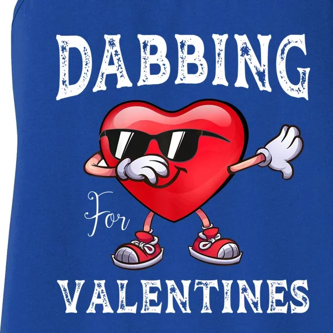 Funny Dabbing For Valentines Day Heart Dab Dance Lovers Fans Gift Women's Racerback Tank