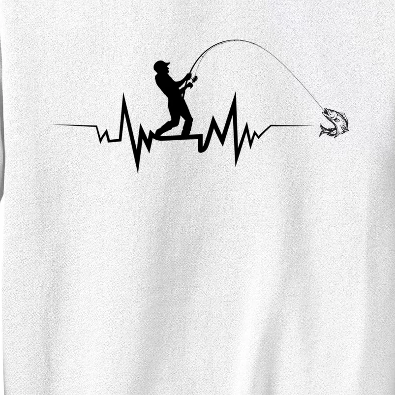 Funny Design For Fisherman Fishing Heartbeat Gift Sweatshirt