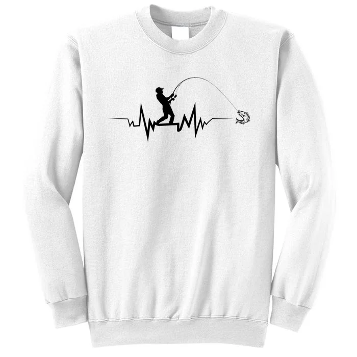 Funny Design For Fisherman Fishing Heartbeat Gift Sweatshirt