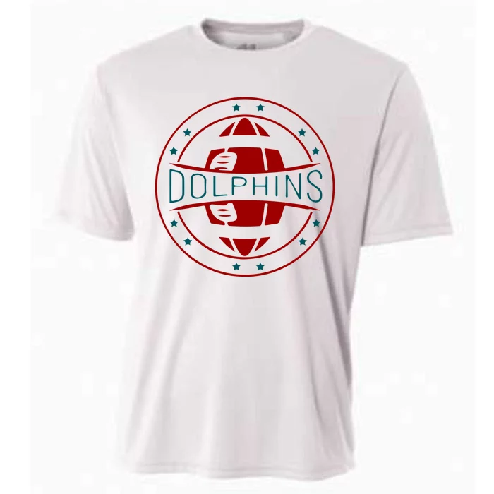 Funny Dolphins Football Gift For Miami Fan Sport Cooling Performance Crew T-Shirt