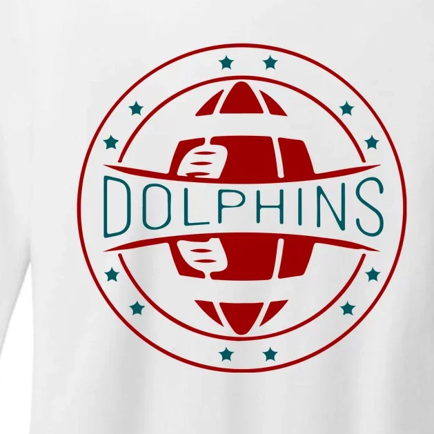 Funny Dolphins Football Gift For Miami Fan Sport Womens CVC Long Sleeve Shirt