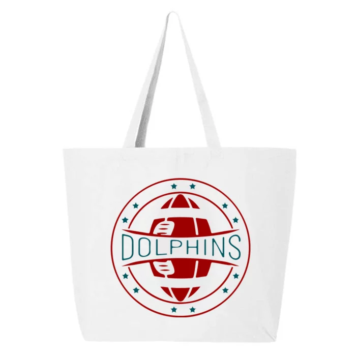 Funny Dolphins Football Gift For Miami Fan Sport 25L Jumbo Tote