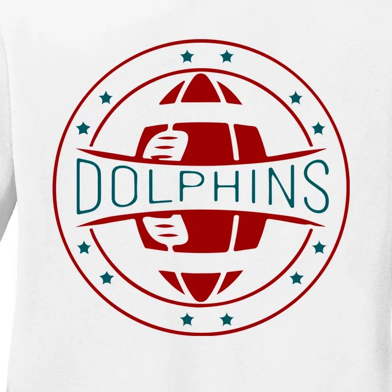 Funny Dolphins Football Gift For Miami Fan Sport Ladies Long Sleeve Shirt