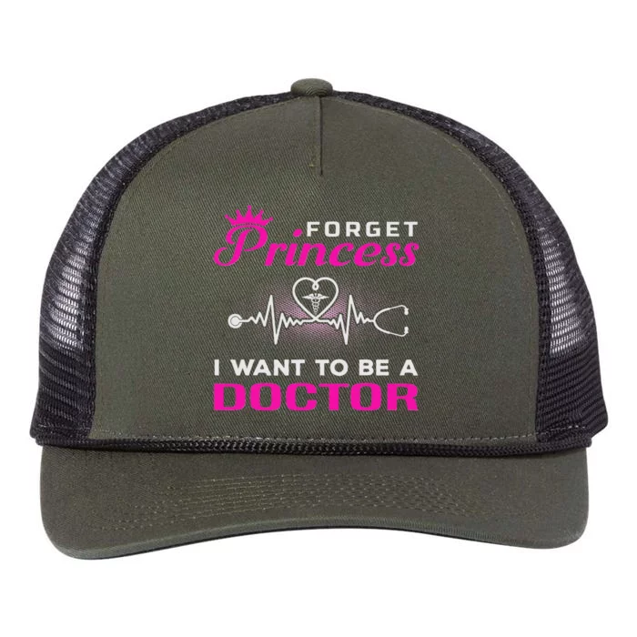 Future Doctor Forget Princess I Want To Be A Doctor Retro Rope Trucker Hat Cap