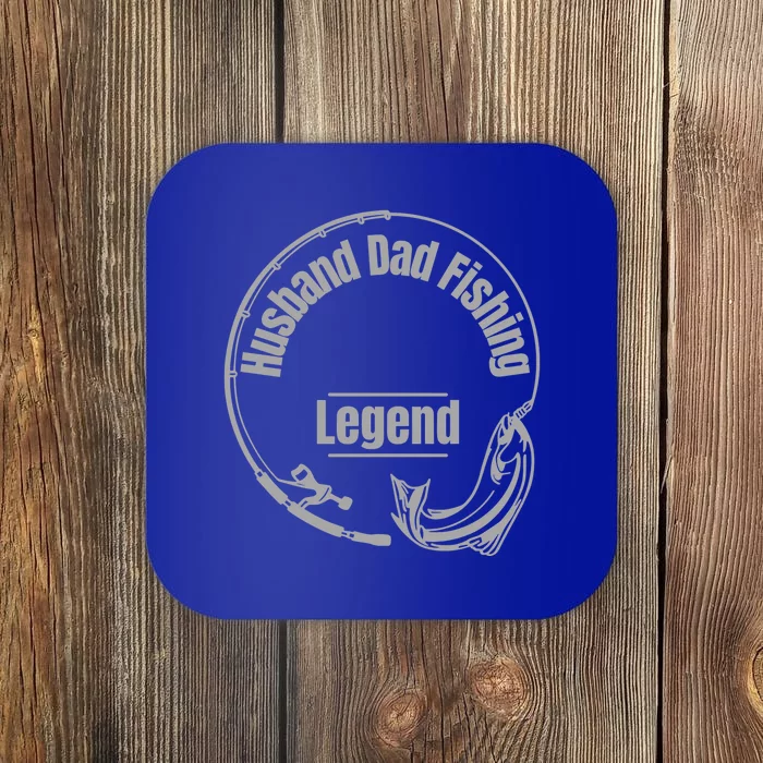 Father's Day Fishing Rod Husband Dad Fishing Legend Gift Coaster