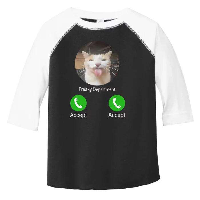 Freaky Department Funny Cat Meme Toddler Fine Jersey T-Shirt