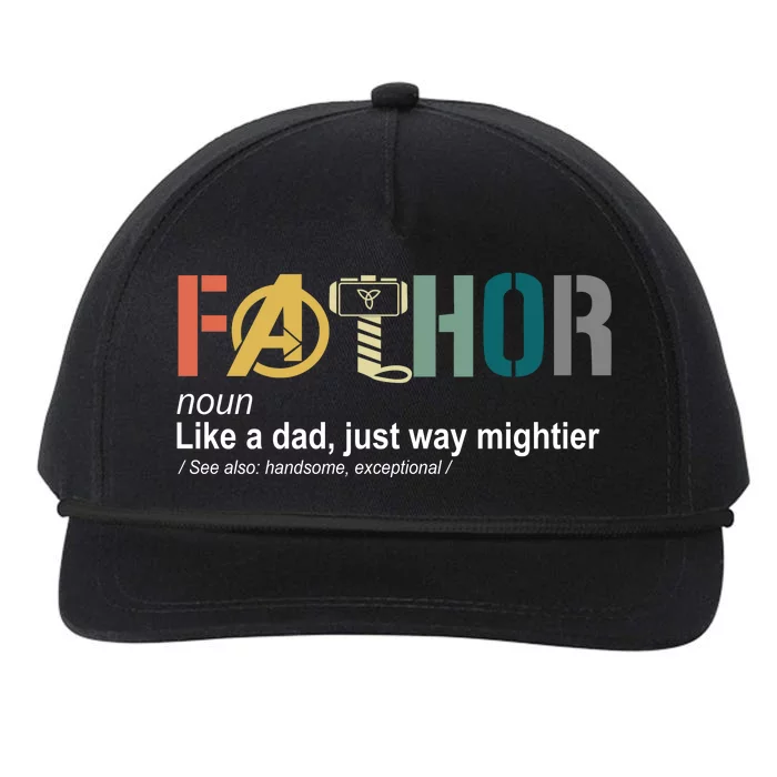 Fathor Definition Father's Day Gift Viking Hero Snapback Five-Panel Rope Hat