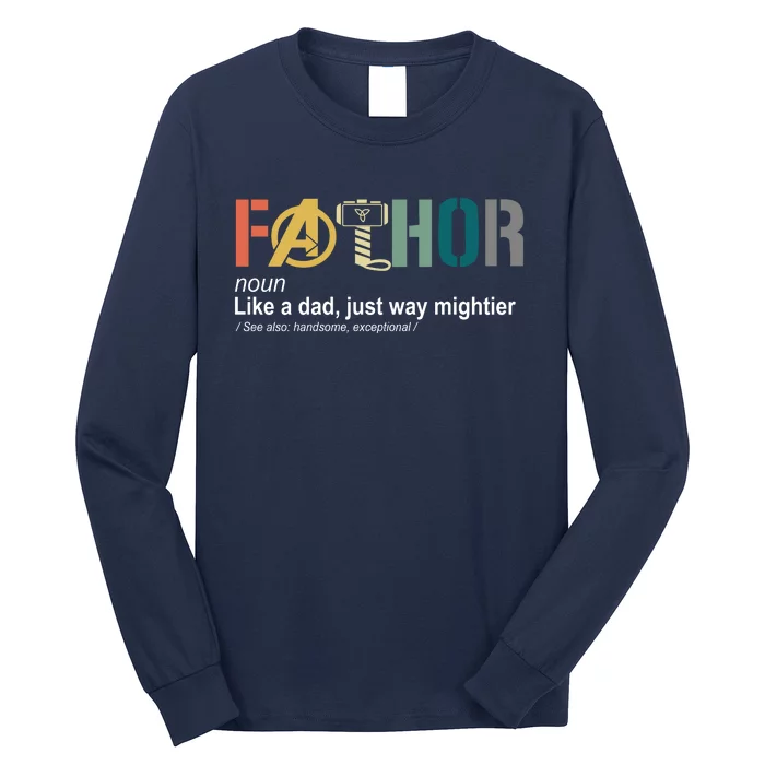 Fathor Definition Father's Day Gift Viking Hero Long Sleeve Shirt