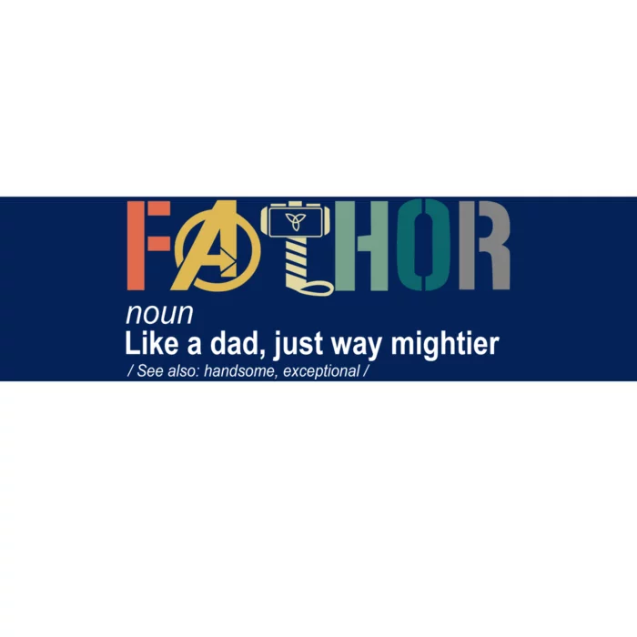 Fathor Definition Father's Day Gift Viking Hero Bumper Sticker