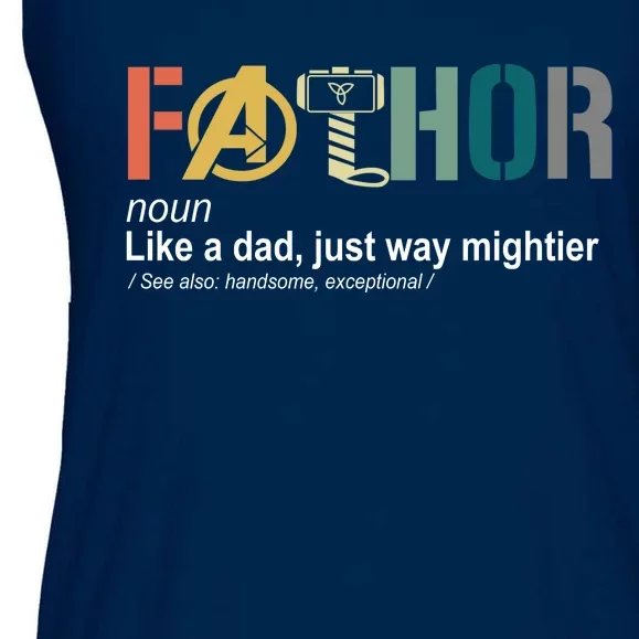 Fathor Definition Father's Day Gift Viking Hero Ladies Essential Flowy Tank