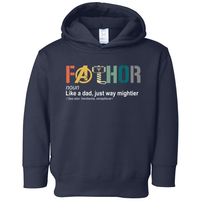 Fathor Definition Father's Day Gift Viking Hero Toddler Hoodie