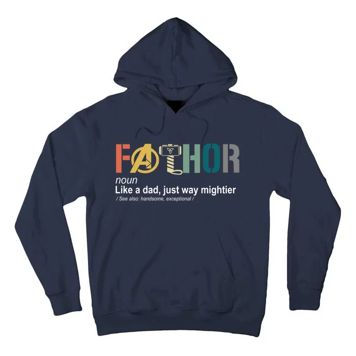 Fathor Definition Father's Day Gift Viking Hero Tall Hoodie