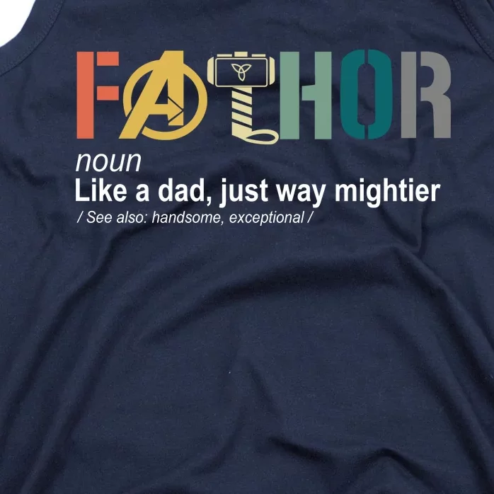 Fathor Definition Father's Day Gift Viking Hero Tank Top