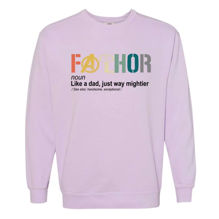 Fathor Definition Father's Day Gift Viking Hero Garment-Dyed Sweatshirt