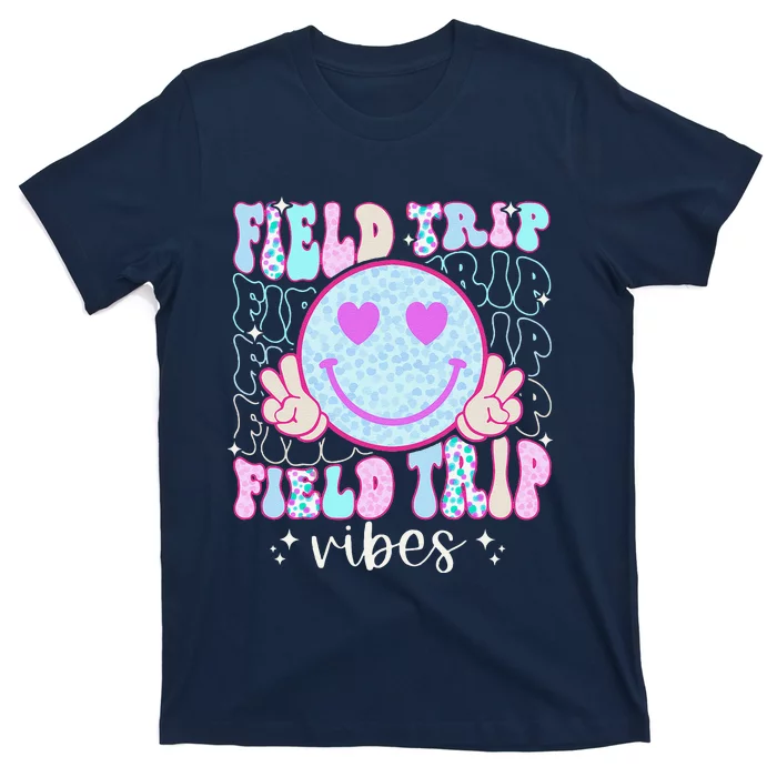 Field Day Field Trip Vibes Fun Day Groovy Teacher Student T-Shirt