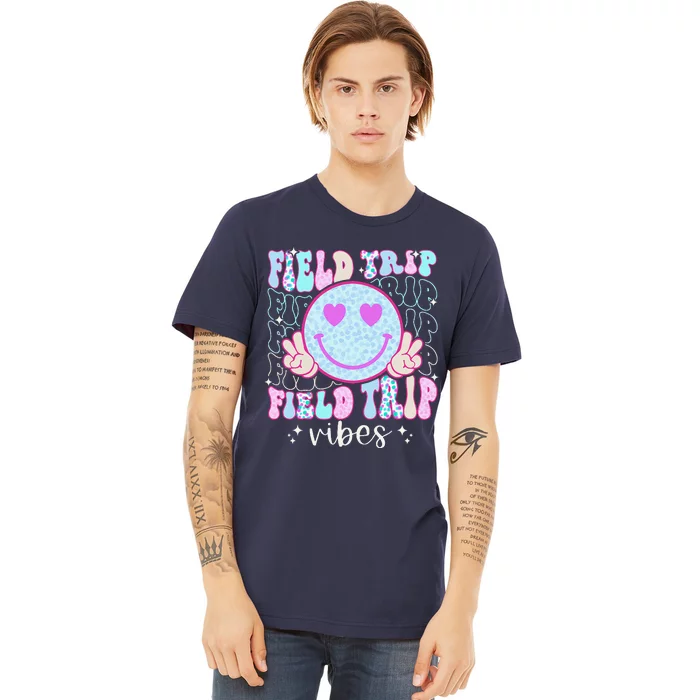 Field Day Field Trip Vibes Fun Day Groovy Teacher Student Premium T-Shirt