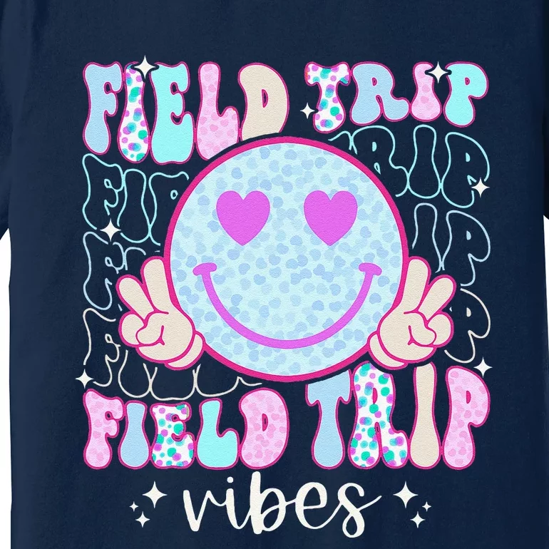 Field Day Field Trip Vibes Fun Day Groovy Teacher Student Premium T-Shirt