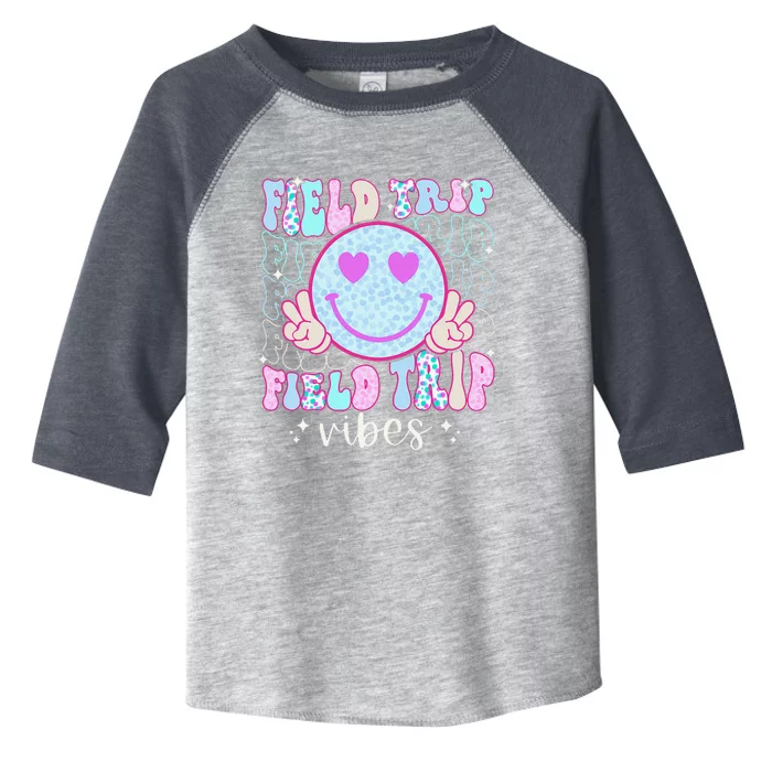 Field Day Field Trip Vibes Fun Day Groovy Teacher Student Toddler Fine Jersey T-Shirt