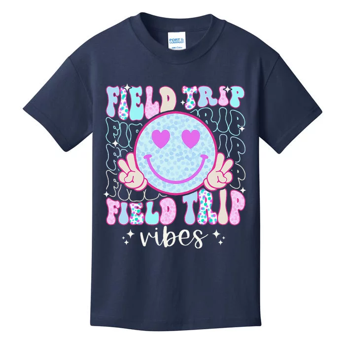 Field Day Field Trip Vibes Fun Day Groovy Teacher Student Kids T-Shirt