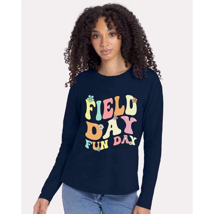 Field Day Fun Day 2024 Field Day For Teacher Womens Cotton Relaxed Long Sleeve T-Shirt