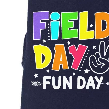 Field Day Fun Day Funny For Teacher Field Day 2024 Doggie 3-End Fleece Hoodie