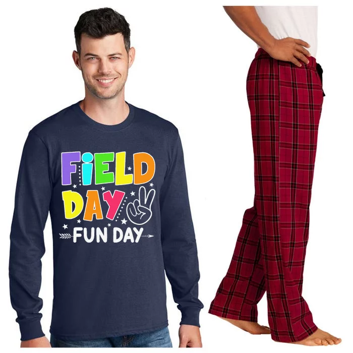 Field Day Fun Day Funny For Teacher Field Day 2024 Long Sleeve Pajama Set