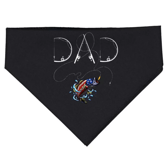 Fisherman Dad Fishing Enthusiast Fish Lover Daddy Father Gift For Dad USA-Made Doggie Bandana