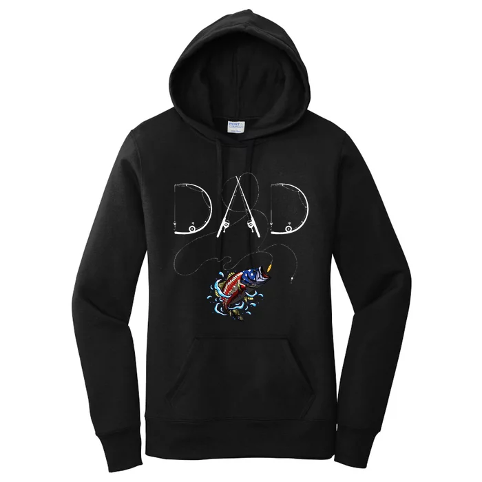 Fisherman Dad Fishing Enthusiast Fish Lover Daddy Father Gift For Dad Women's Pullover Hoodie