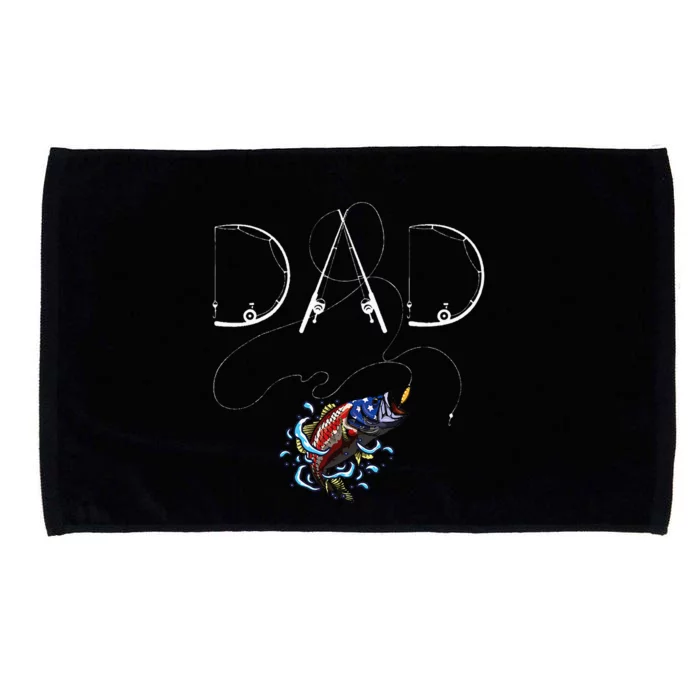 Fisherman Dad Fishing Enthusiast Fish Lover Daddy Father Gift For Dad Microfiber Hand Towel