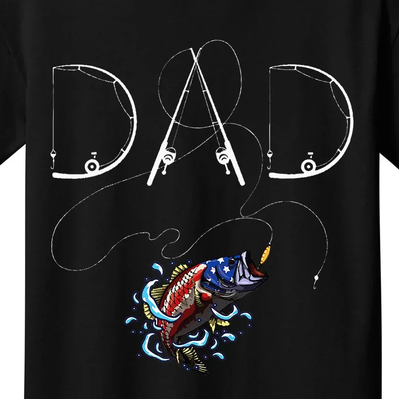 Fisherman Dad Fishing Enthusiast Fish Lover Daddy Father Gift For Dad Kids T-Shirt