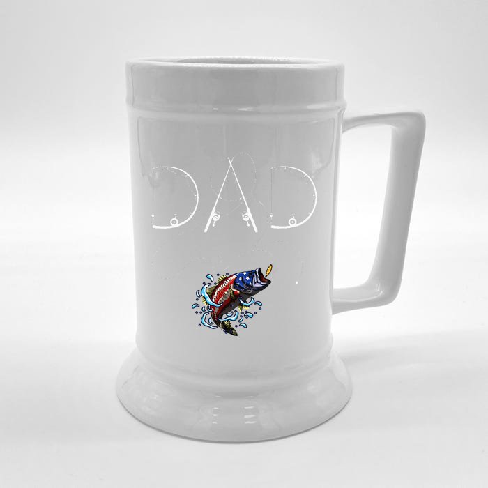 Fisherman Dad Fishing Enthusiast Fish Lover Daddy Father Gift For Dad Front & Back Beer Stein