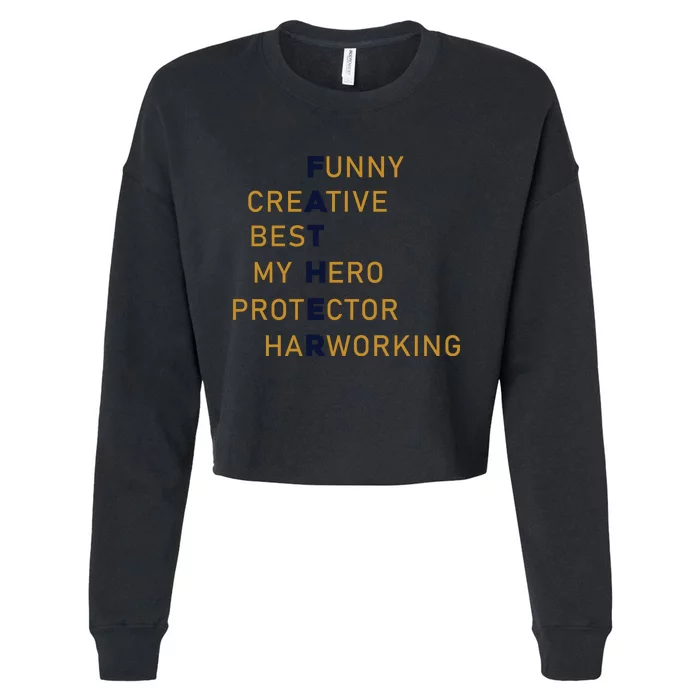 Father Day Funny T Design Cropped Pullover Crew