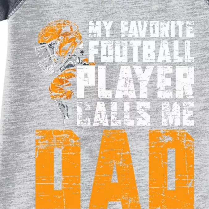 Fathers Day Football Player Dad American Sport Football Infant Baby Jersey Bodysuit