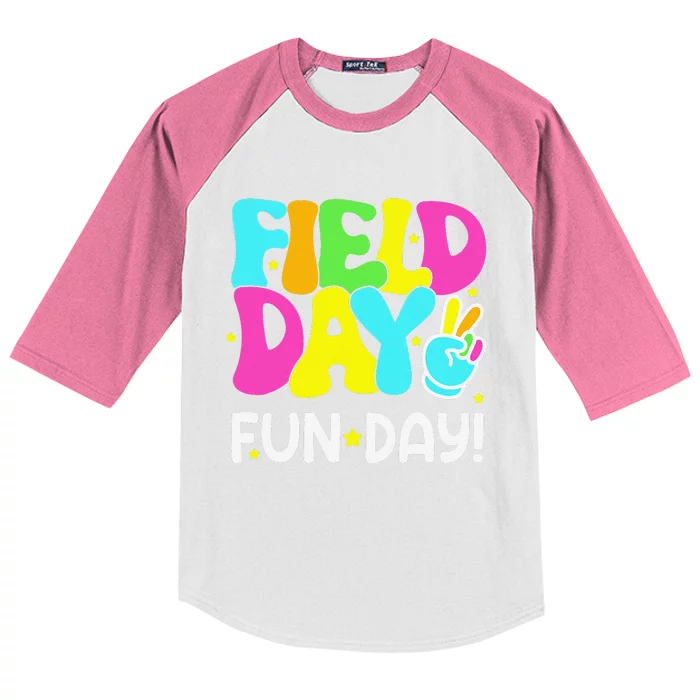 Field Day Fun Day Last Day Of School Teacher Student Kids Colorblock Raglan Jersey