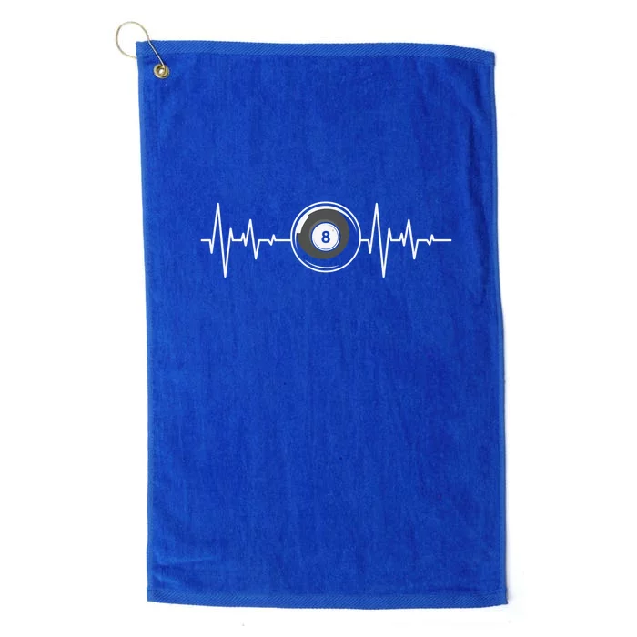 Father's Day Funny Billiards Lovers Heartbeat Gift For Dad Platinum Collection Golf Towel