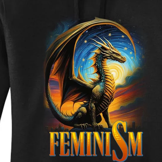 Feminism Dragon Fantasy Women's Pullover Hoodie