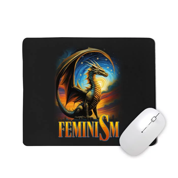 Feminism Dragon Fantasy Mousepad